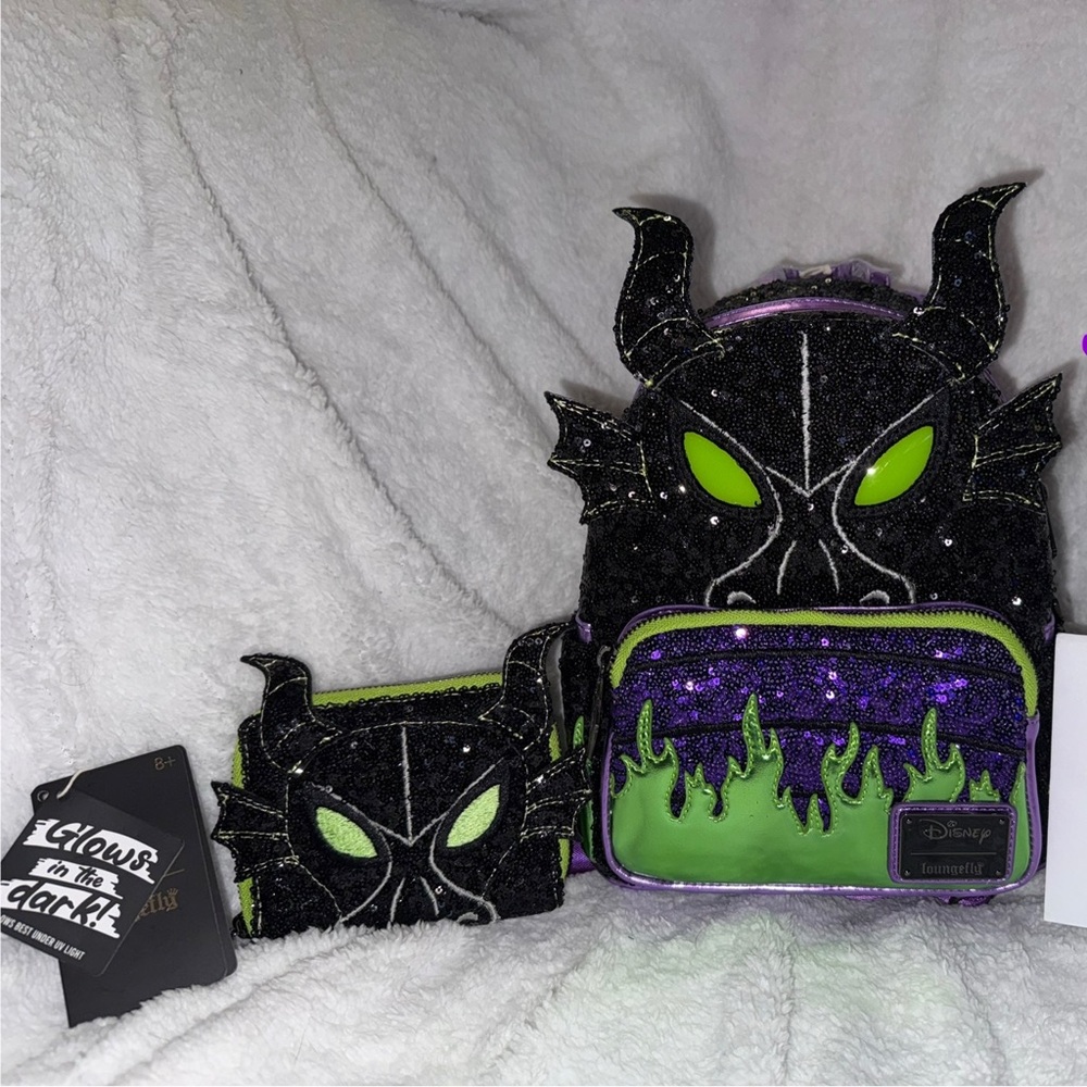 Maleficent Sequin Loungefly Set